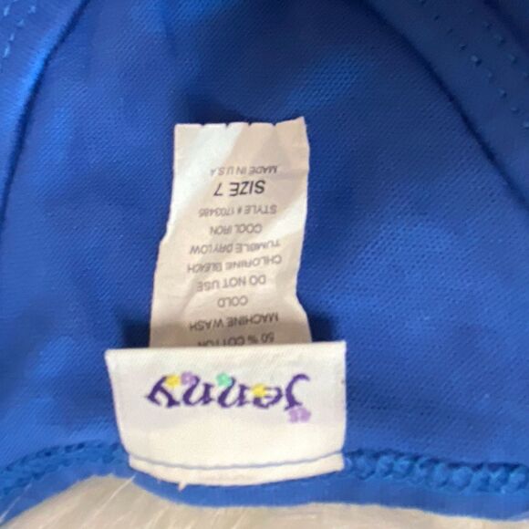 Sleeveless tee for Girl Size 7 Blue with shirred front and tie in back - Picture 2 of 3